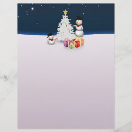Cute Snowmen met kerstboom