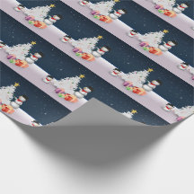 Cute Snowmen met kerstboom