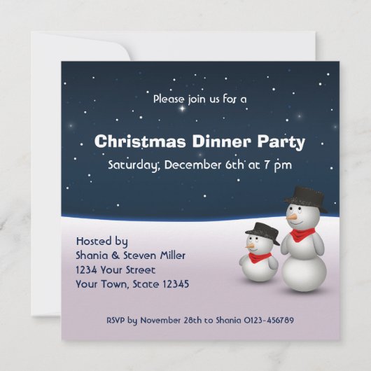 Cute Snowmen met kerstboom Kaart (Achterkant)