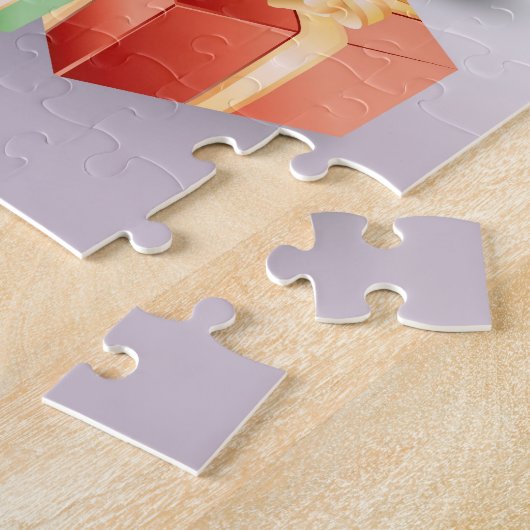 Cute Snowmen met kerstboom Legpuzzel (Zijkant)