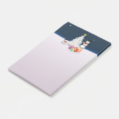 Cute Snowmen met kerstboom Post-it® Notes (Schuin)