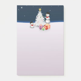 Cute Snowmen met kerstboom Post-it® Notes