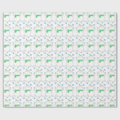 Cute Snowmen met Snowflakes Cadeaupapier (Vlak)