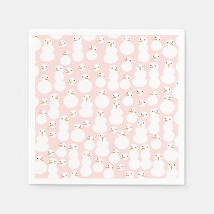 Cute Snowmen Paper Napkins Servet