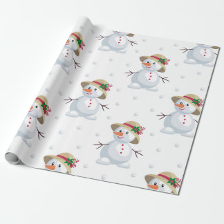 Cute Snowmen Pattern Cadeaupapier