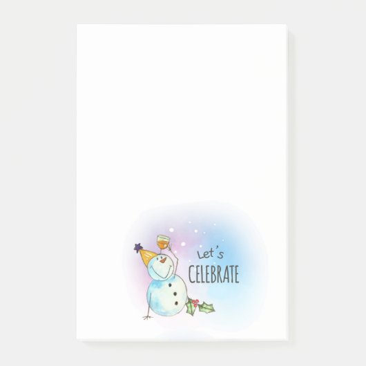 Cute Snowmen Post-it® Notes (Voorkant)