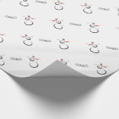 CUTE SNOWMEN Text Hug Cadeaupapier (Hoek)