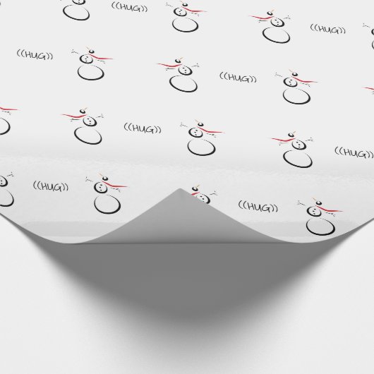 CUTE SNOWMEN Text Hug Cadeaupapier (Hoek)
