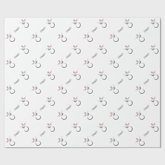 CUTE SNOWMEN Text Hug Cadeaupapier (Vlak)