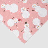 Cute Snowmen Tissue Paper Tissuepapier (Detail)
