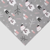 Cute Snowmen Tissue Paper Tissuepapier (Detail)
