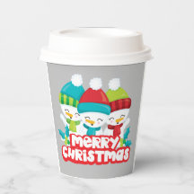 Cute Snowmen Trio Holiday