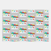 Cute Snowmen Trio Kerstmis Inpakpapier Vel (Voorkant)