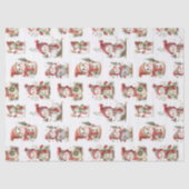 Cute snowmen with wooly hats  tissuepapier (Voorkant)