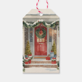 Cute Snowy Christmas Porch  Cadeaulabel