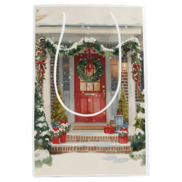 Cute Snowy Christmas Porch  Medium Cadeauzakje