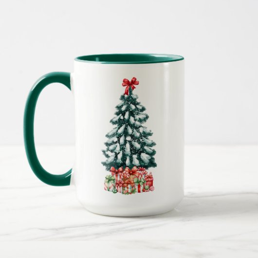 Cute Snowy Christmas Tree Green Mok (Links)