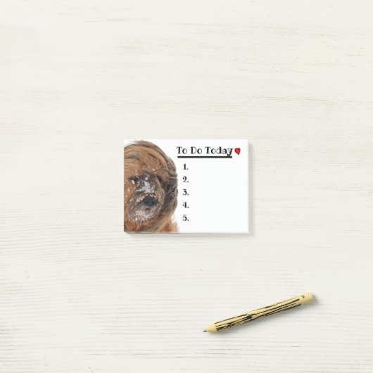 Cute Snowy Dog Post-it® Notes (Op bureau)