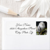 Cute Snowy Owl Etiket (Insitu)