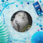 Cute Snowy Owl Papieren Bordje (Feest)