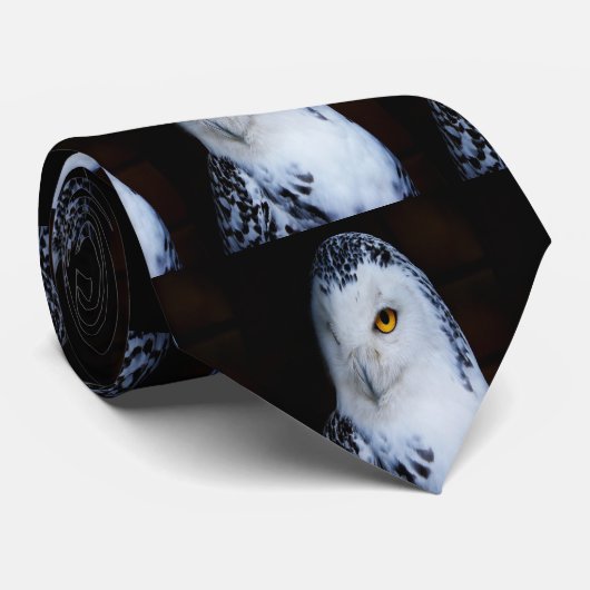 Cute Snowy Owl Stropdas (Opgerold)