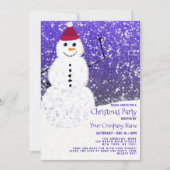 Cute Snowy White Snowman Corporate Kerstmis Kaart (Voorkant)