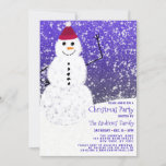 Cute Snowy White Snowman Illustration Kerstmis Kaart<br><div class="desc">Deze leuke, artistieke en leuke kerstfeestelijke uitnodiging is perfect voor het feestelijke en vrolijke evenement. Hij is voorzien van een met de hand geschilderde witte sneeuwpop met rode petten afbeelding bovenop een blauwe helling hemel met sneeuwvlokken die vallen. Het is artsachtig, feestelijk, schattig en uniek; ideaal om je feest te...</div>