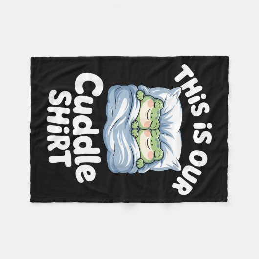 Cute Snuggly Frog Lovers This Is Our Cuddle  Fleece Deken (Voorkant (Horizontaal))