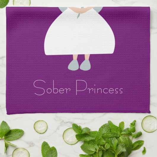 Cute Sober Princess Paars Theedoek (Gevouwen)