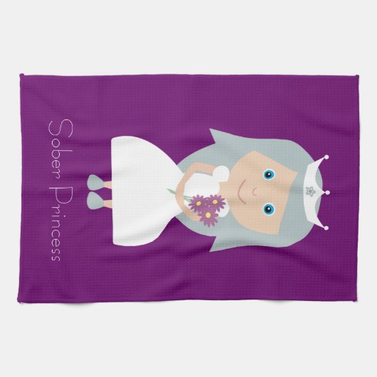 Cute Sober Princess Paars Theedoek (Horizontaal)