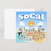 Cute SoCal Blank Kaart (Voorkant / Achterkant)