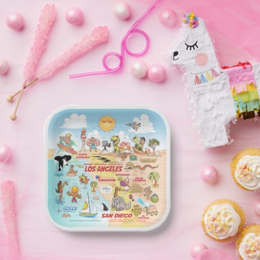 Cute SoCal Paper-Borden Papieren Bordje (Feest)
