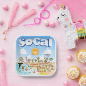 Cute SoCal Paper-Borden Papieren Bordje (Feest)
