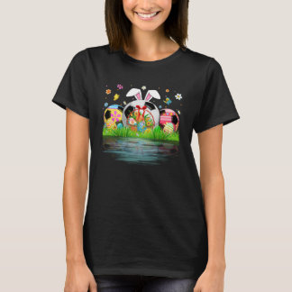 Cute Soccer Ball Egg Bunny Ears Happy Easter Day M T-shirt