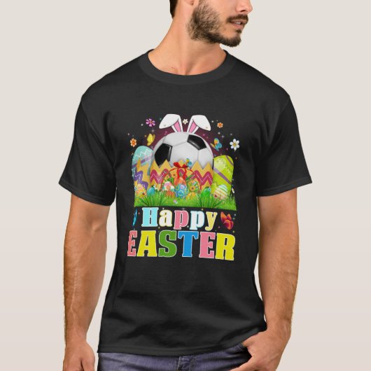 Cute Soccer Ball Hatched From Egg Easter Day Men B T-shirt (Voorkant)