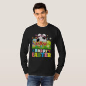 Cute Soccer Ball Hatched From Egg Easter Day Men B T-shirt (Voorkant volledig)