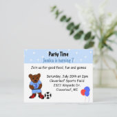 Cute Soccer Beer Kaart (Staand voorkant)