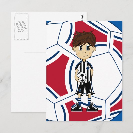 Cute Soccer Boy Briefkaart (Voorkant / Achterkant)