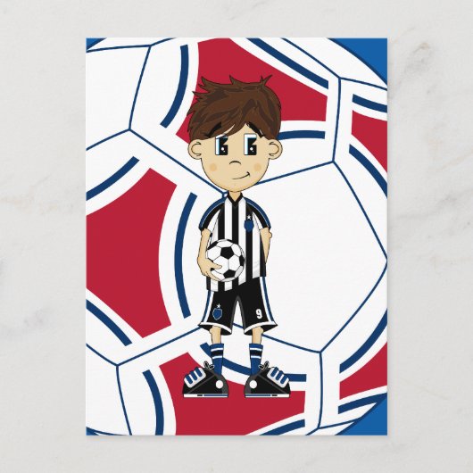 Cute Soccer Boy Briefkaart (Voorkant)