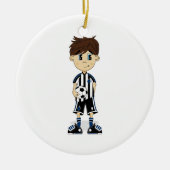 Cute Soccer Boy Ornament (Voorkant)