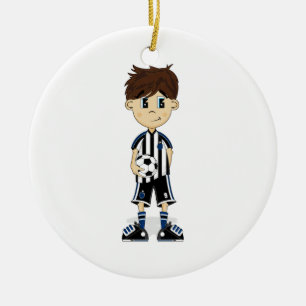 Cute Soccer Boy Ornament
