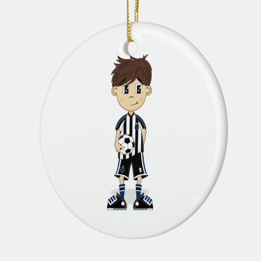 Cute Soccer Boy Ornament (Links)