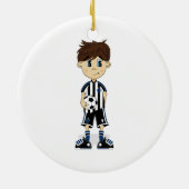 Cute Soccer Boy Ornament (Achterkant)