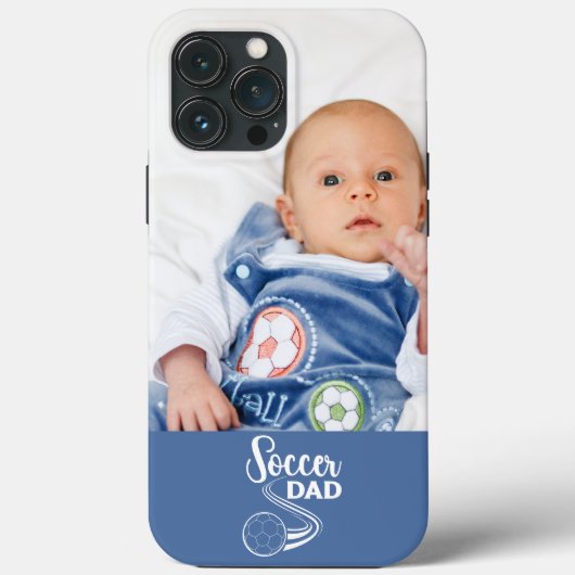 Cute Soccer Dad Vaderdag New Dad Baby Foto Case-Mate iPhone Case (Achterkant)