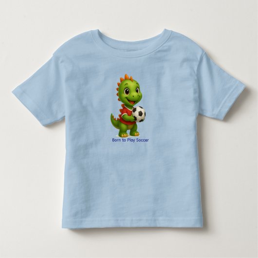 Cute Soccer Dino Shirt for Kids (Voorkant)