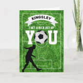 Cute Soccer Football Valentijnsdag Kaart (Voorkant)