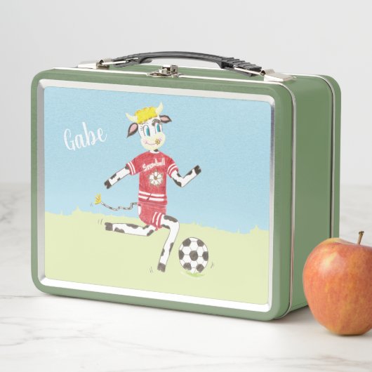 Cute soccer kind metal-lunchbox (In situ)