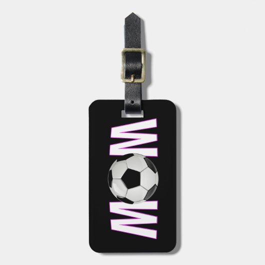 Cute Soccer Mam Bagagelabel (Voorkant verticaal)