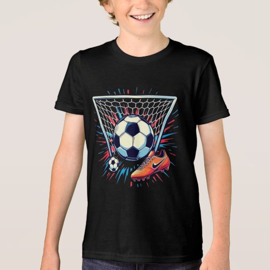 Cute soccer outfit after school activity Tri-Blend shirt (Voorkant)