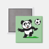 Cute Soccer Panda Magneet (Voorkant / Achterkant)